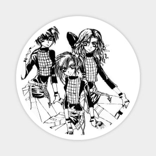 Drawing of Three Girls 2004 Magnet